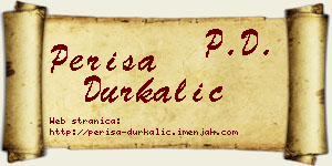 Periša Durkalić vizit kartica